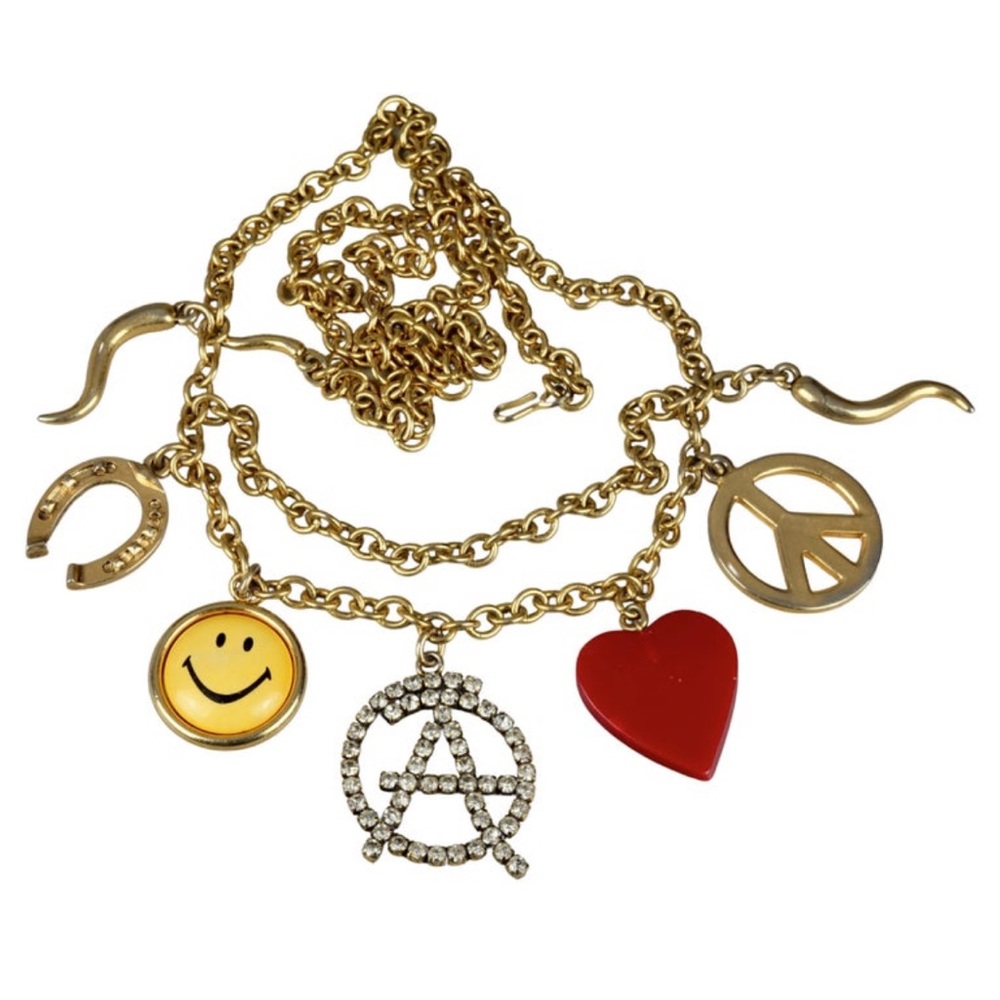 Vintage Iconic Anarchy Moschino chain belt with charms. Must see!